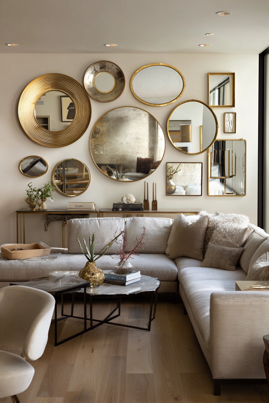 Eclectic Vintage Mirror Gallery Wall