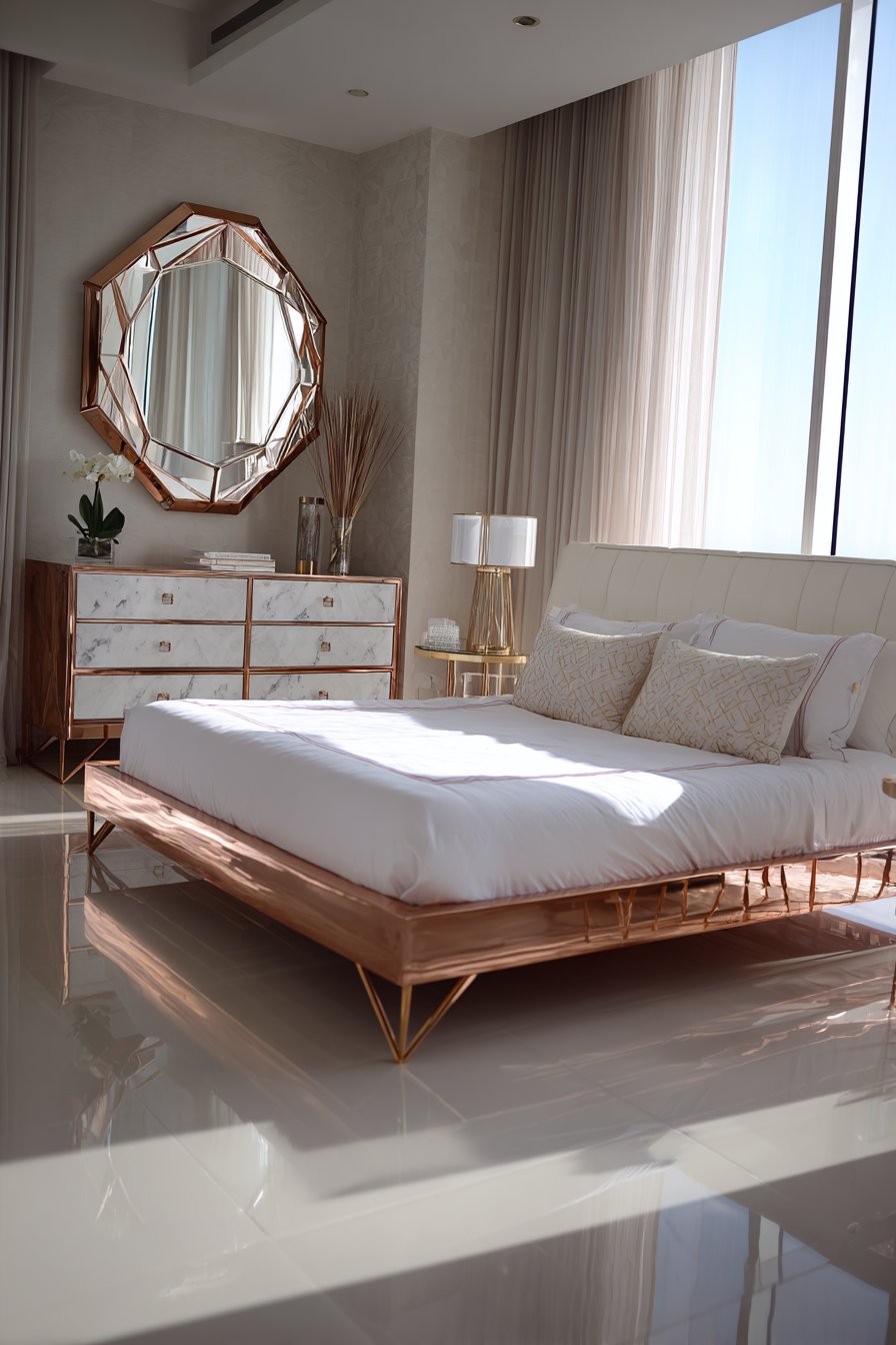 Modern Platform Sophistication with Metallic Framework