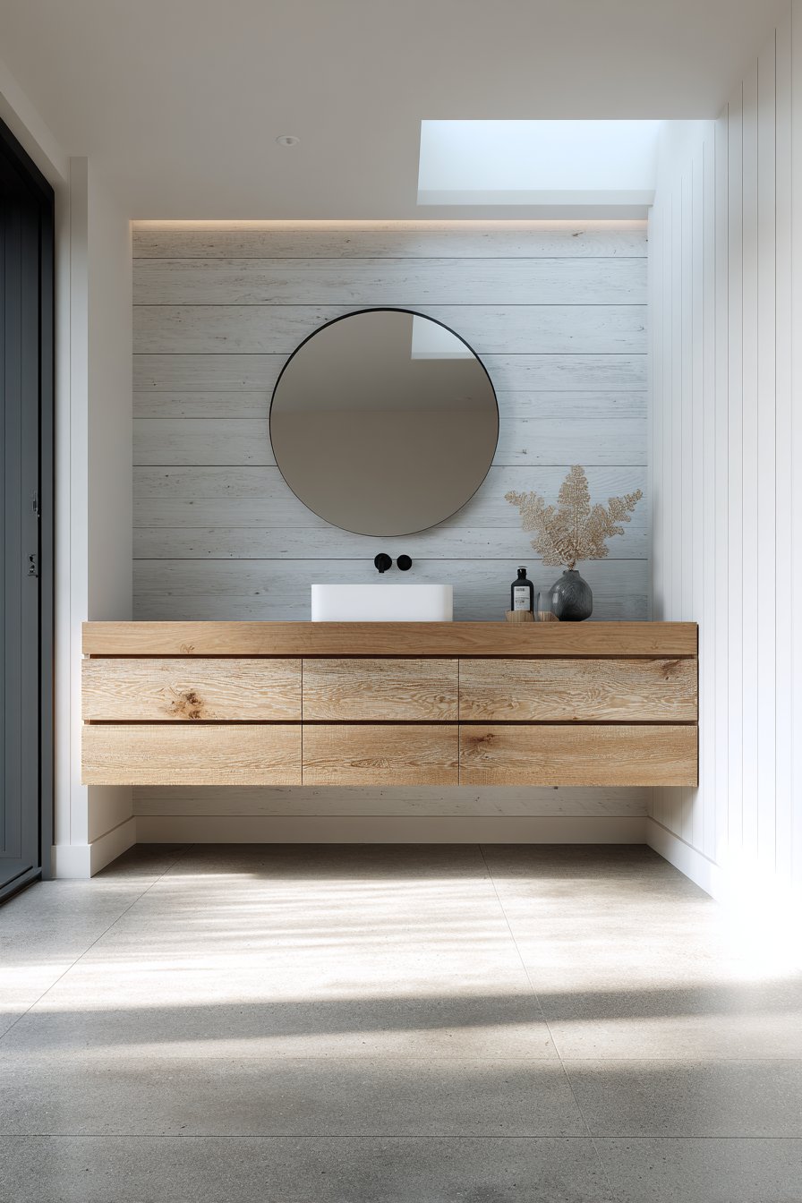 MODERN GREY SHIPLAP ACCENT WALL