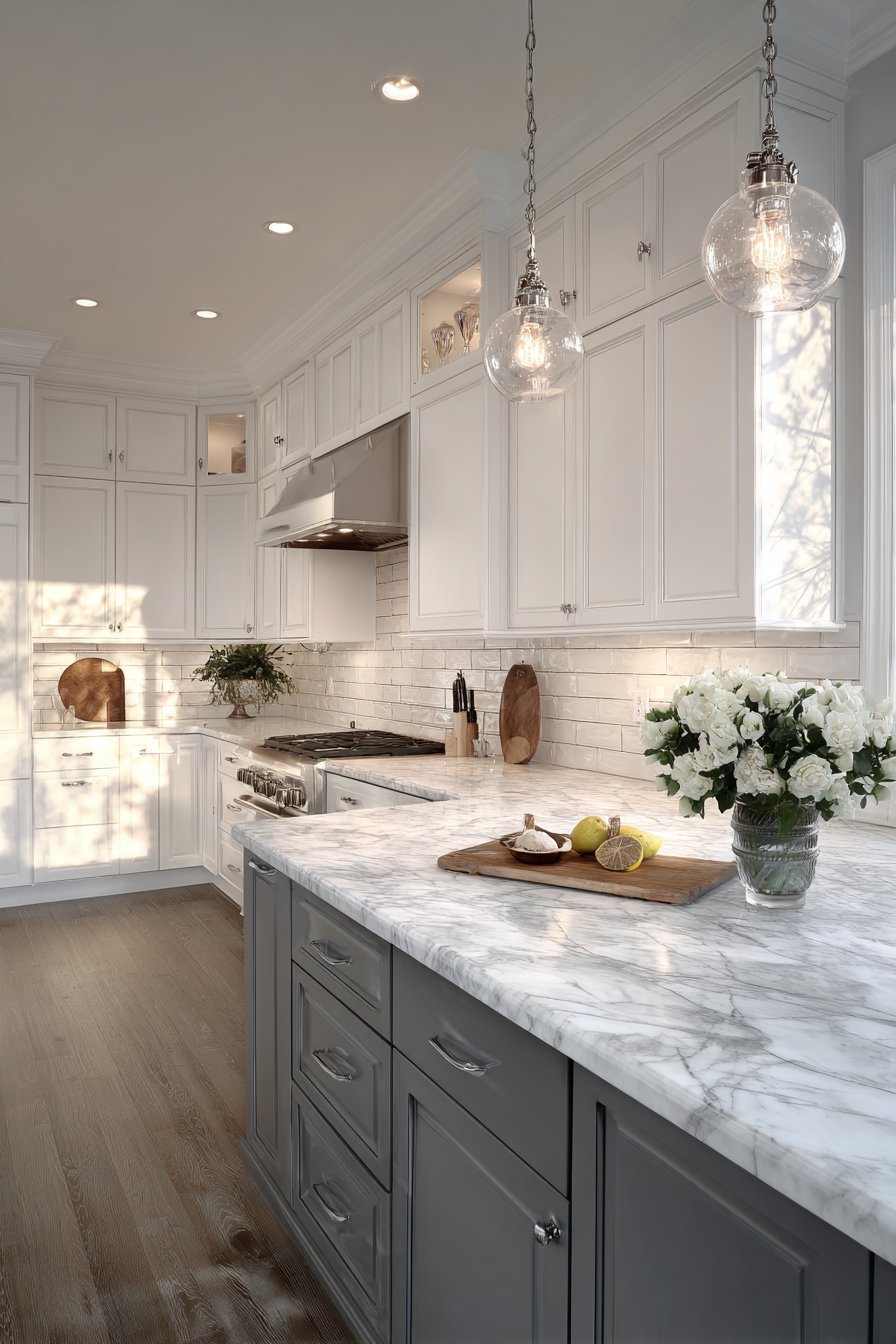 Two-Tone Sophistication with Subway Tile Heritage