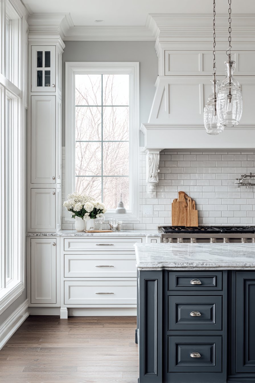 Two-Tone Sophistication with Subway Tile Heritage
