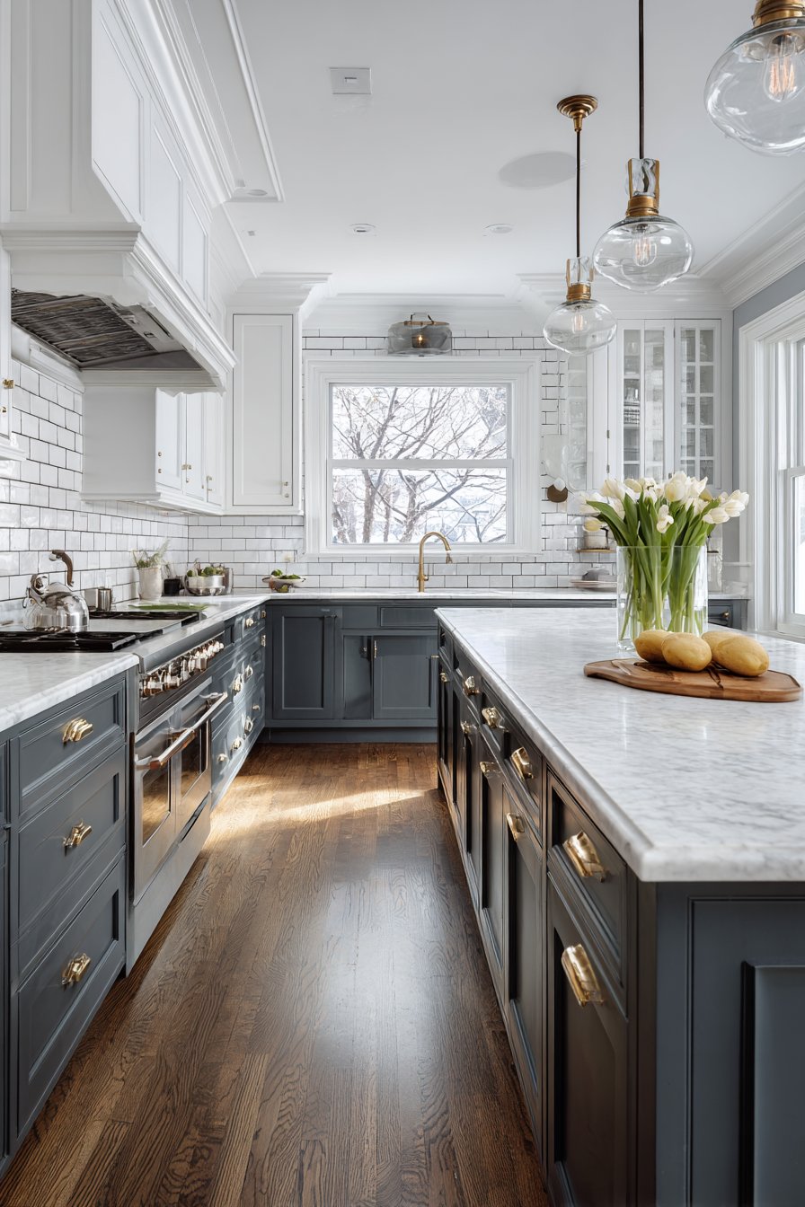 Two-Tone Sophistication with Subway Tile Heritage