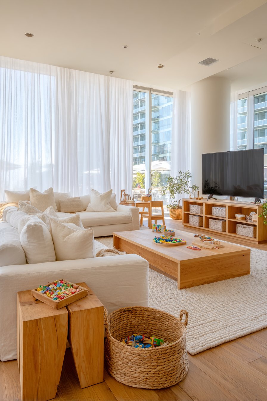 Contemporary Open-Concept Family Living Space