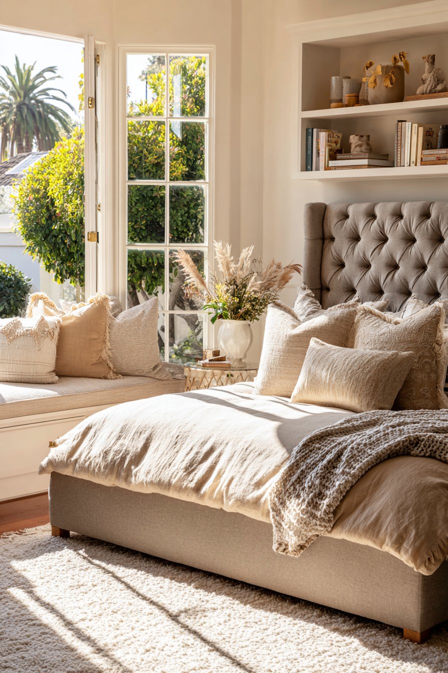 Cozy Earth-Tone Reading Retreat