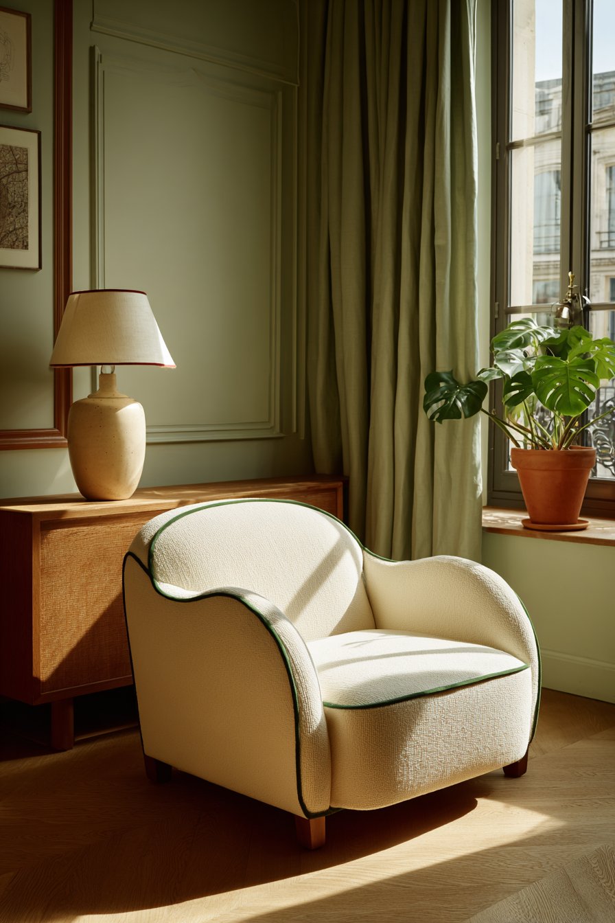 Cozy Reading Nook with Window-Side Serenity