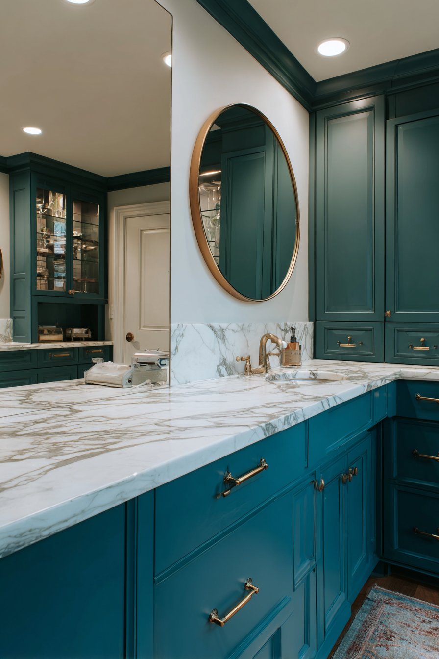 Sophisticated Two-Tone Vanity Design