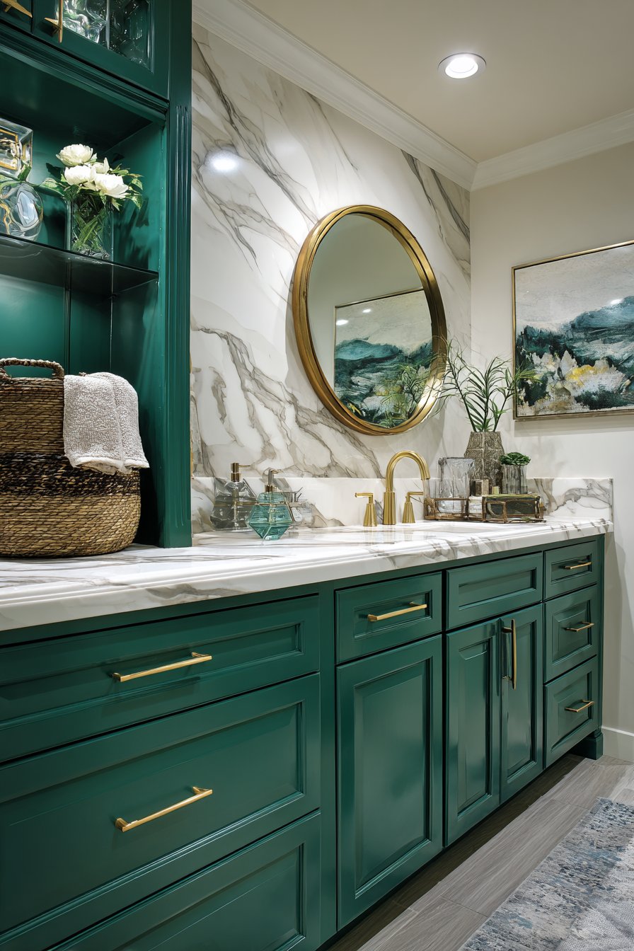 Sophisticated Two-Tone Vanity Design