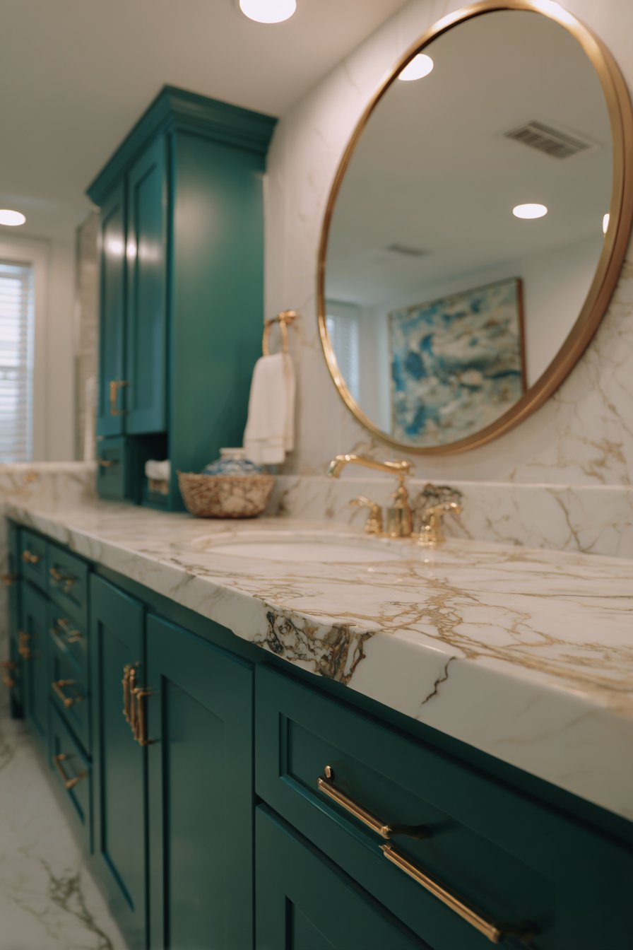 Sophisticated Two-Tone Vanity Design