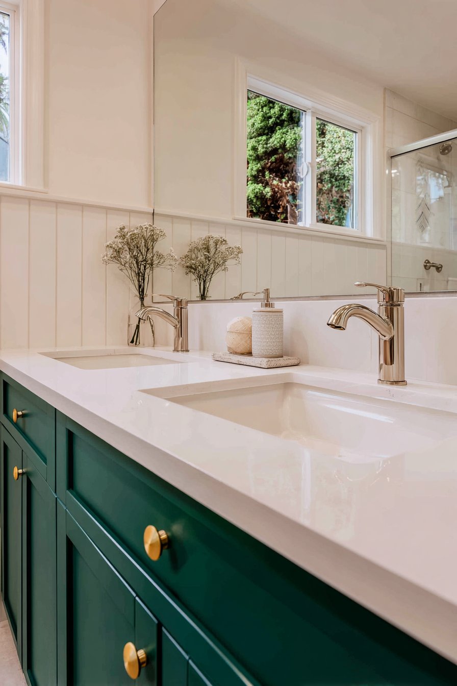 Sage Serenity in a Walk-In Shower Retreat