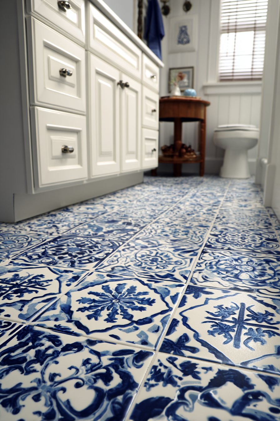Mediterranean Blue and White Cement Tile Magic