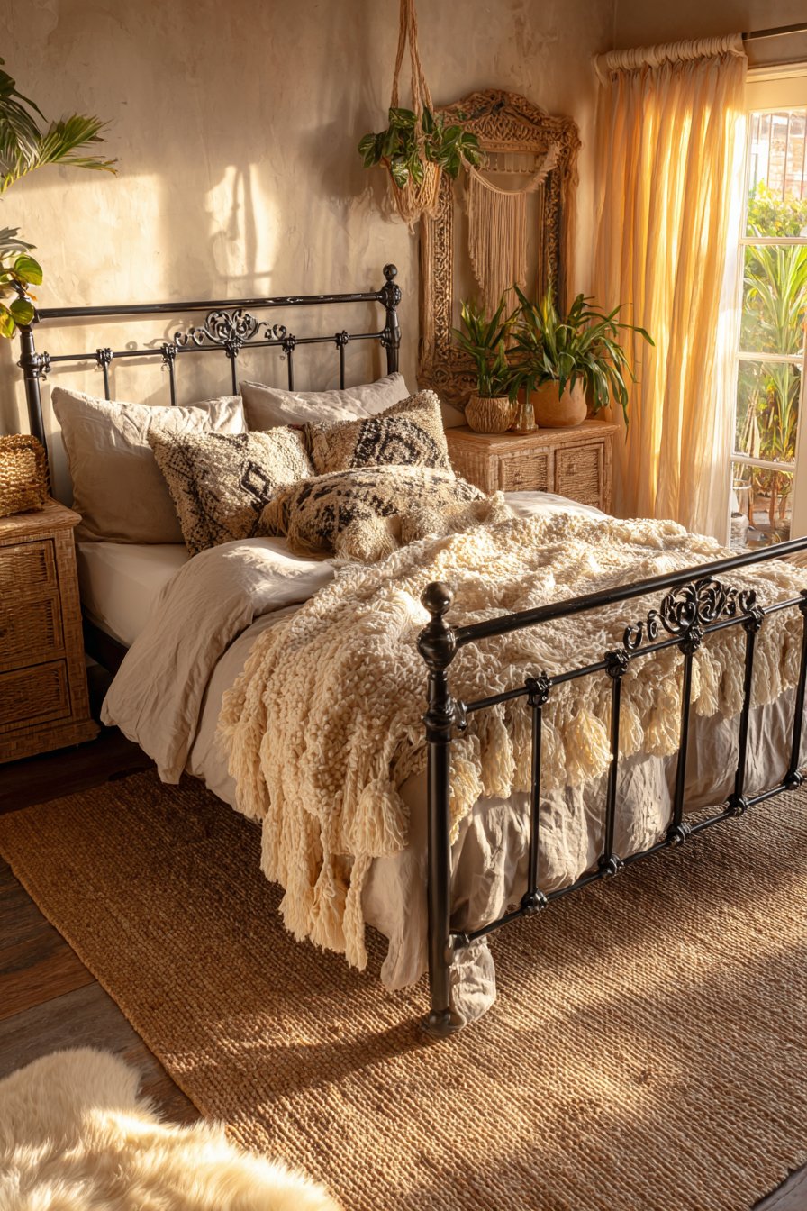 Cozy Bohemian Bedroom Sanctuary