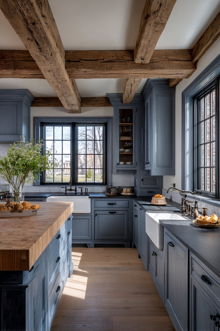 Farmhouse Slate Blue Rustic Retreat