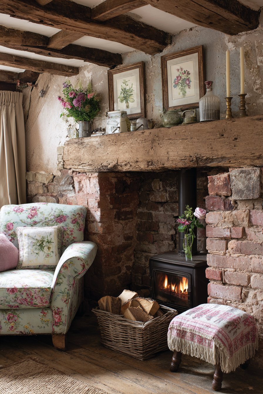 Fireside Gathering Space with Rustic Warmth