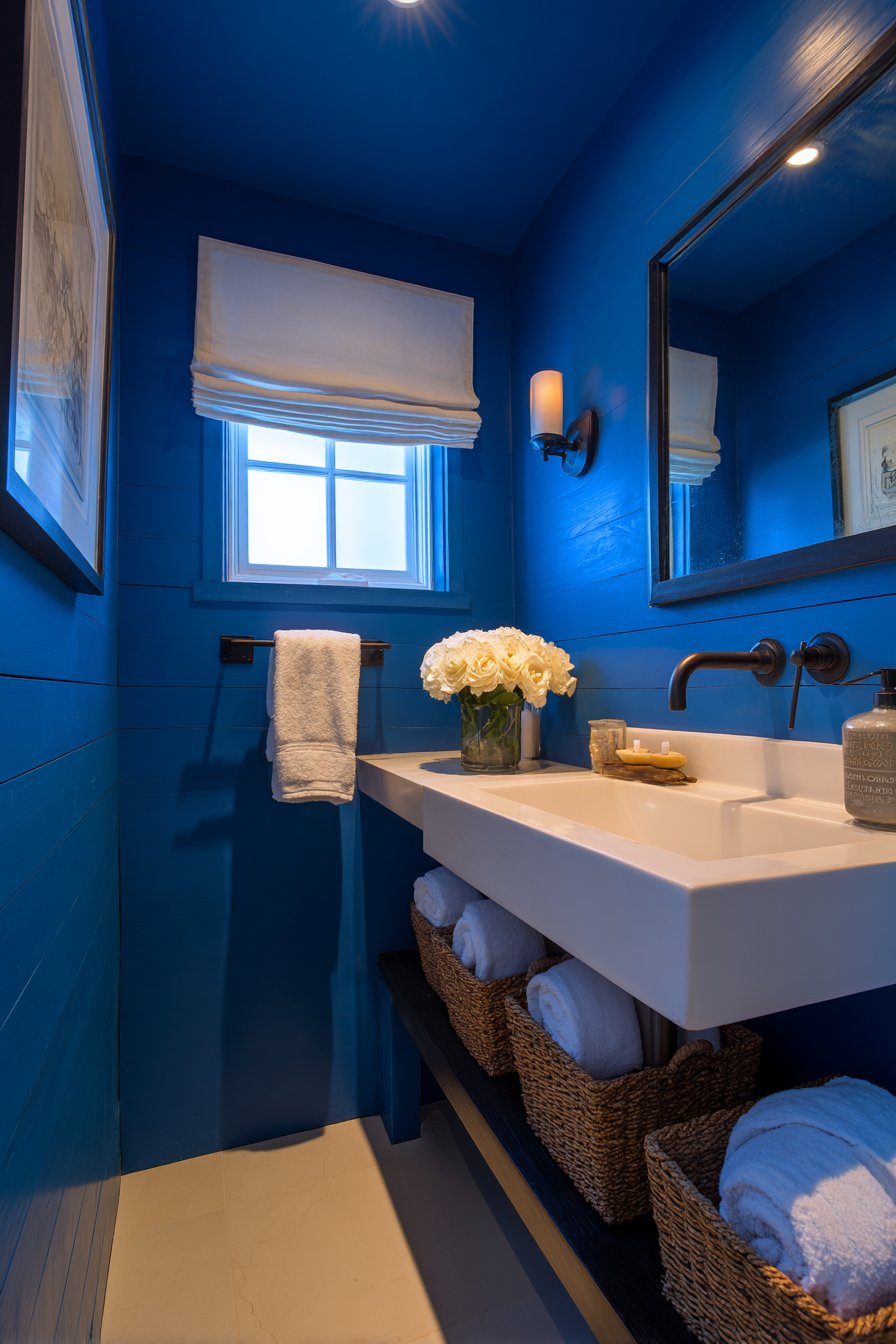 Cozy Compact Navy Shiplap Haven