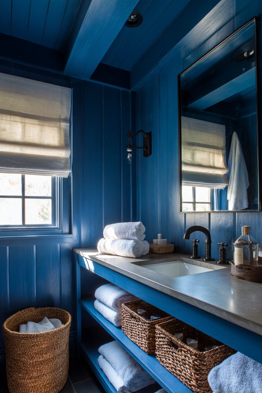 Cozy Compact Navy Shiplap Haven