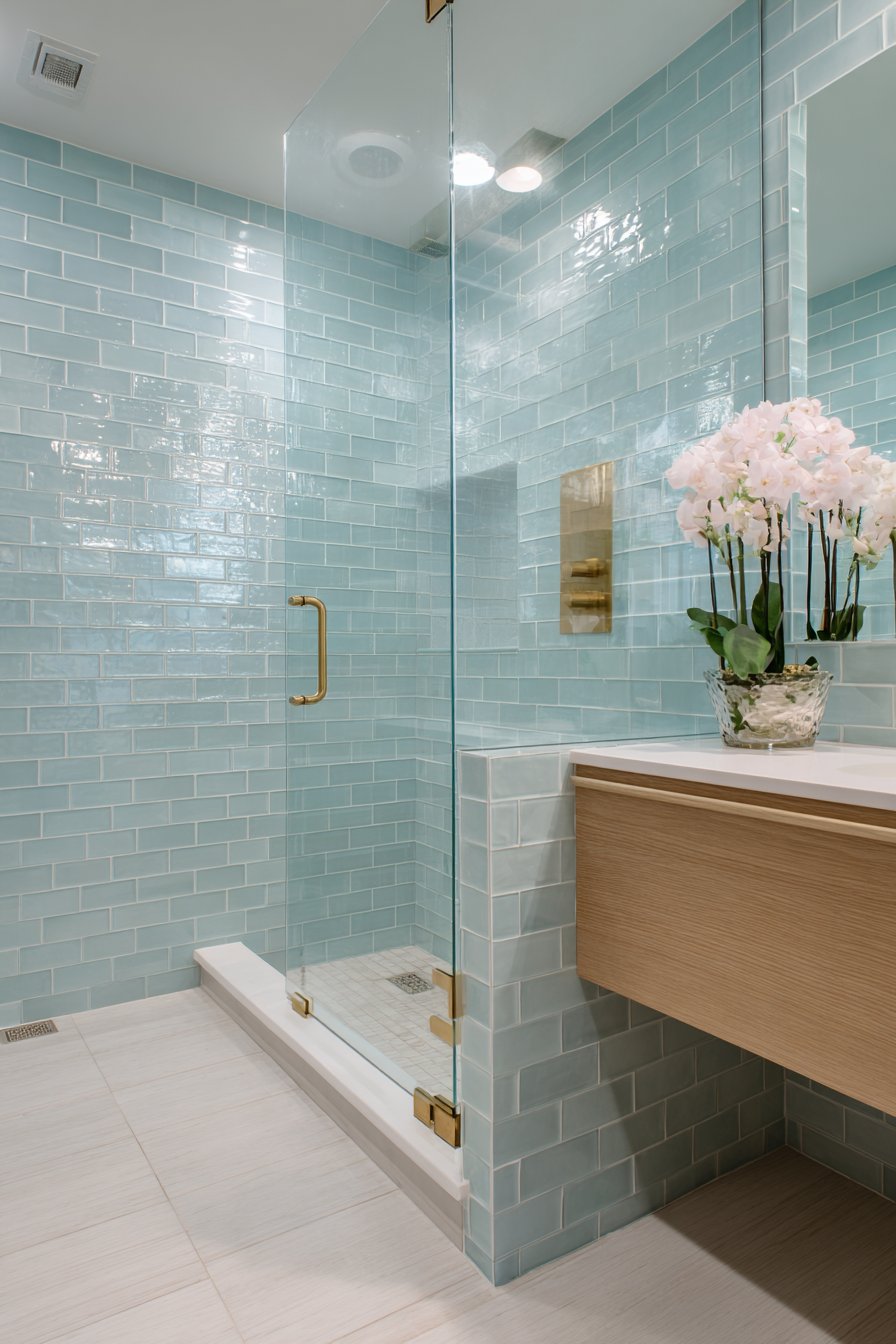 Modern Minimalist Subway Tile Statement