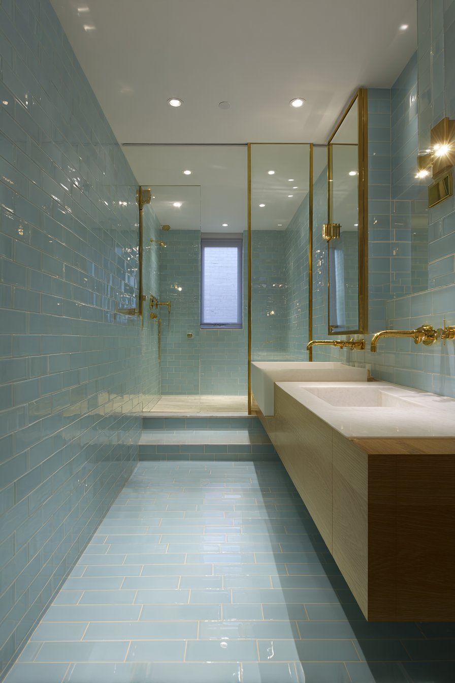 Modern Minimalist Subway Tile Statement