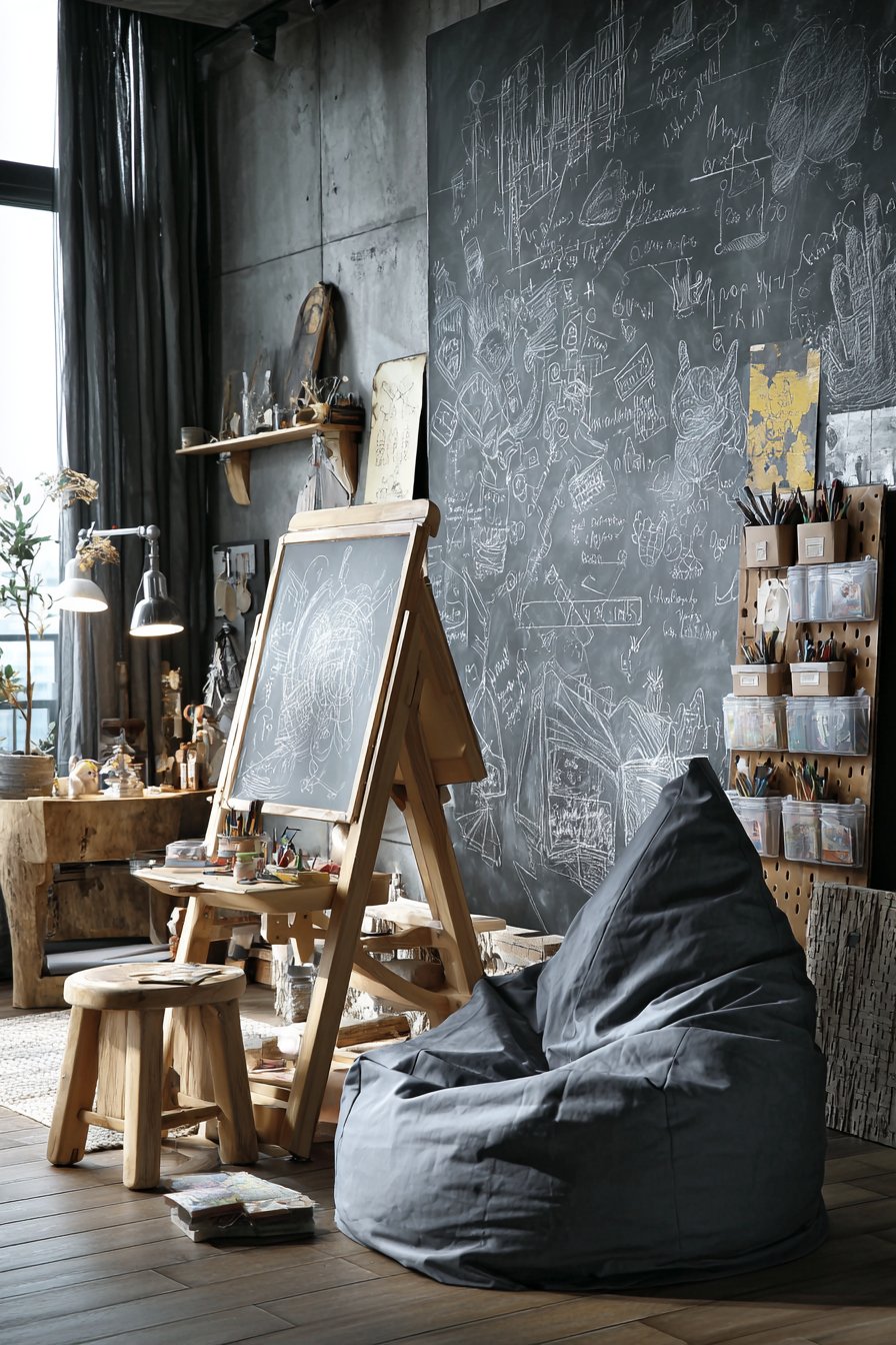 Creative Art Studio Bedroom for Young Artists