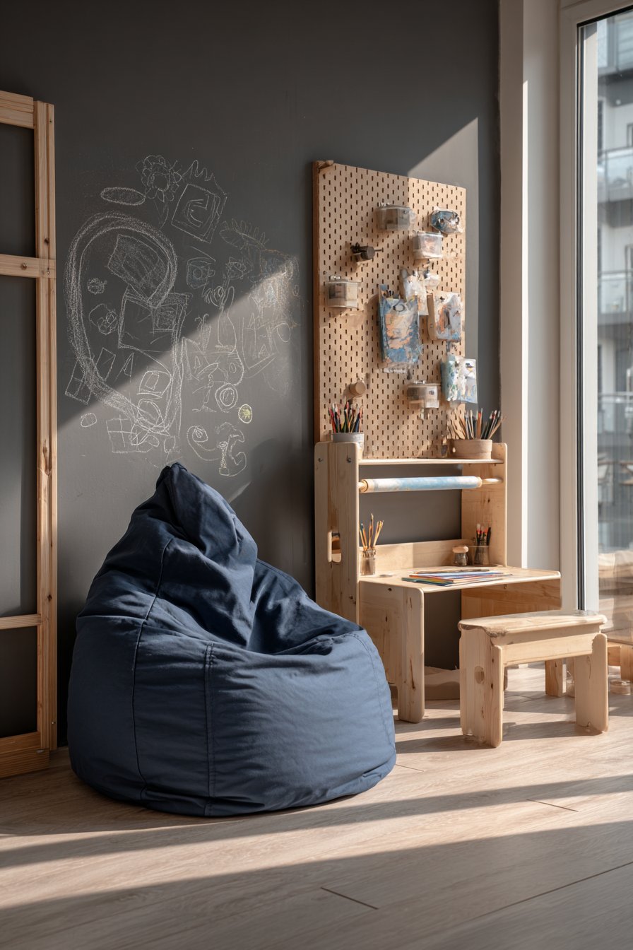 Creative Art Studio Bedroom for Young Artists