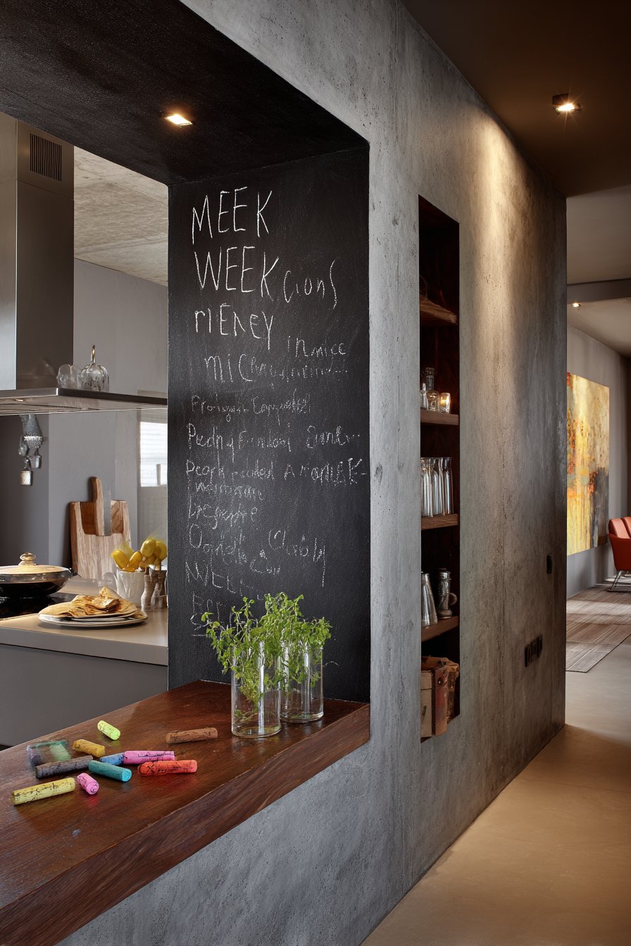 Modern Chalkboard Wall for Interactive Design