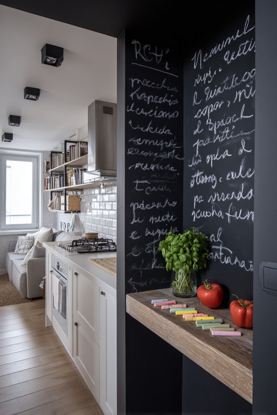 Modern Chalkboard Wall for Interactive Design