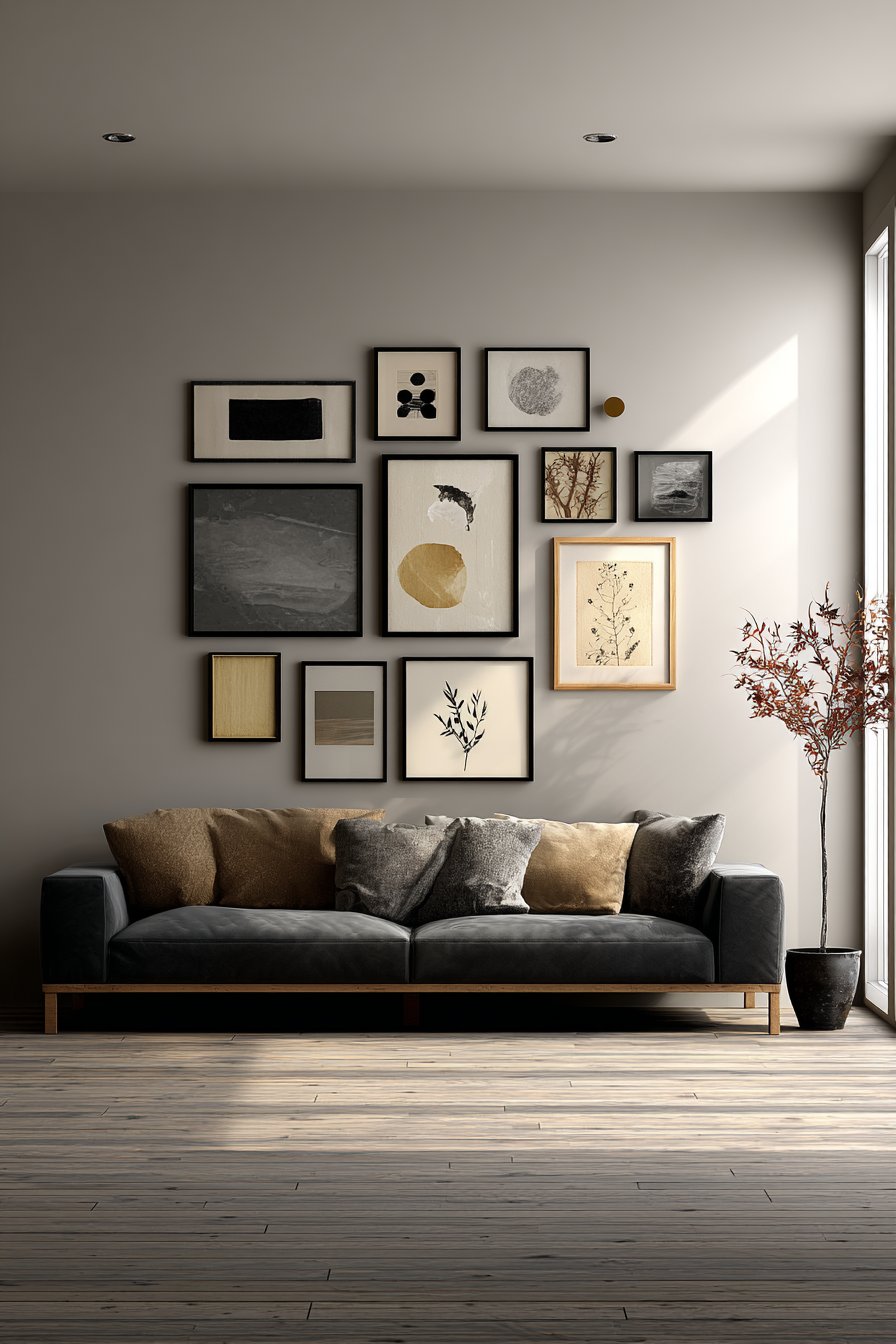 Contemporary Gallery Wall Arrangement