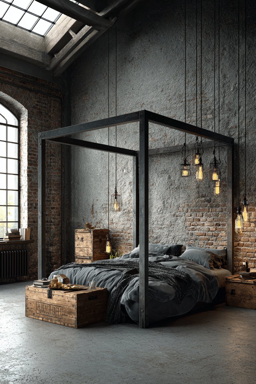 Industrial Loft Character with Aged Iron Authenticity