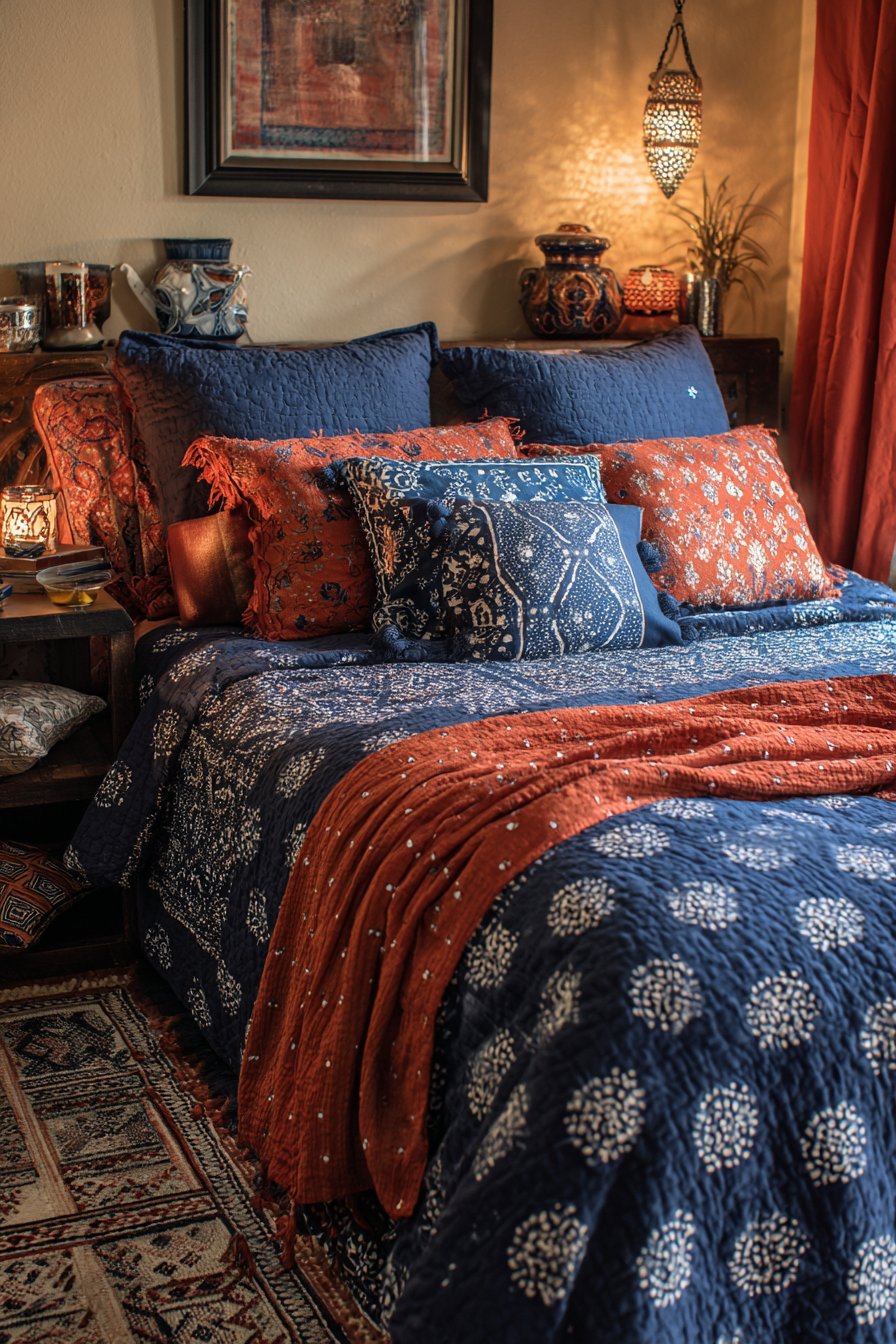 Luxurious Layered Textiles and Handcrafted Patterns