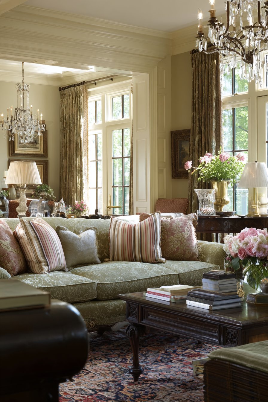 Sage Green Serenity with Layered Textile Luxury