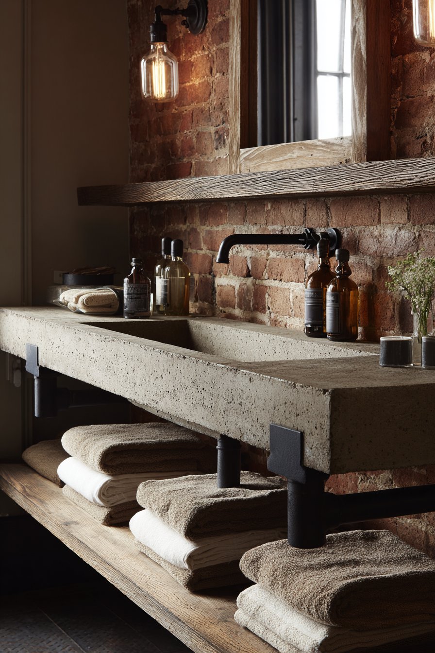 Industrial Concrete Trough Sink Design