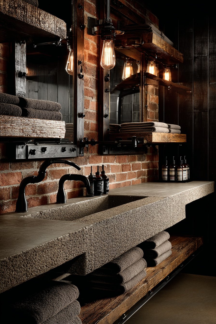 Industrial Concrete Trough Sink Design