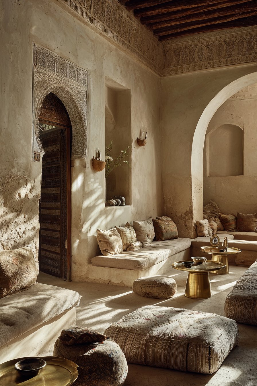 Architectural Elements with Pointed Arches and Alcoves