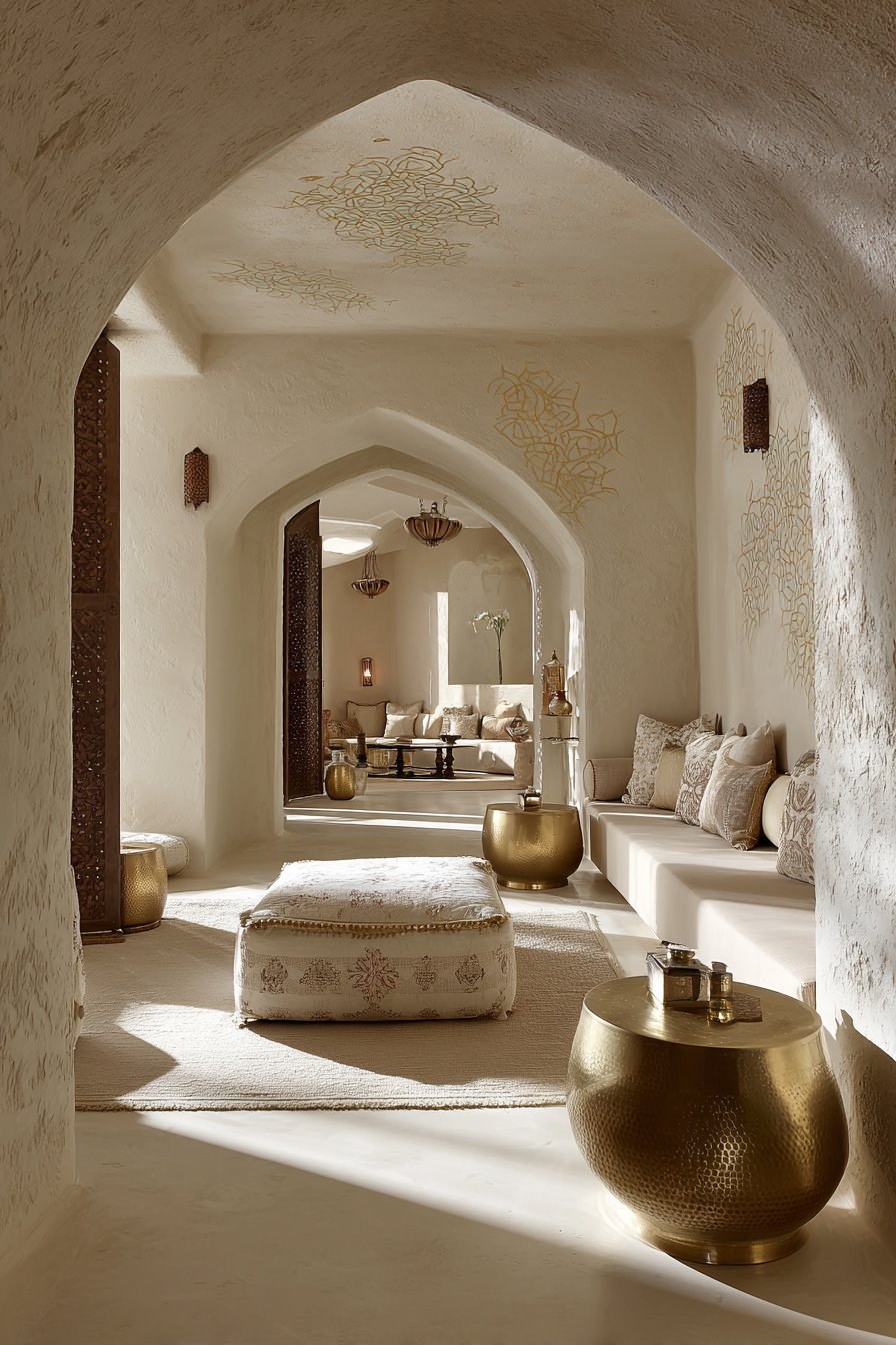 Architectural Elements with Pointed Arches and Alcoves