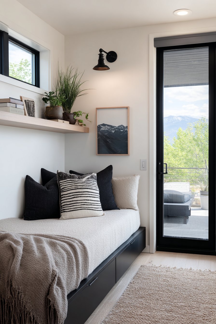 Compact Urban Bedroom with Smart Storage