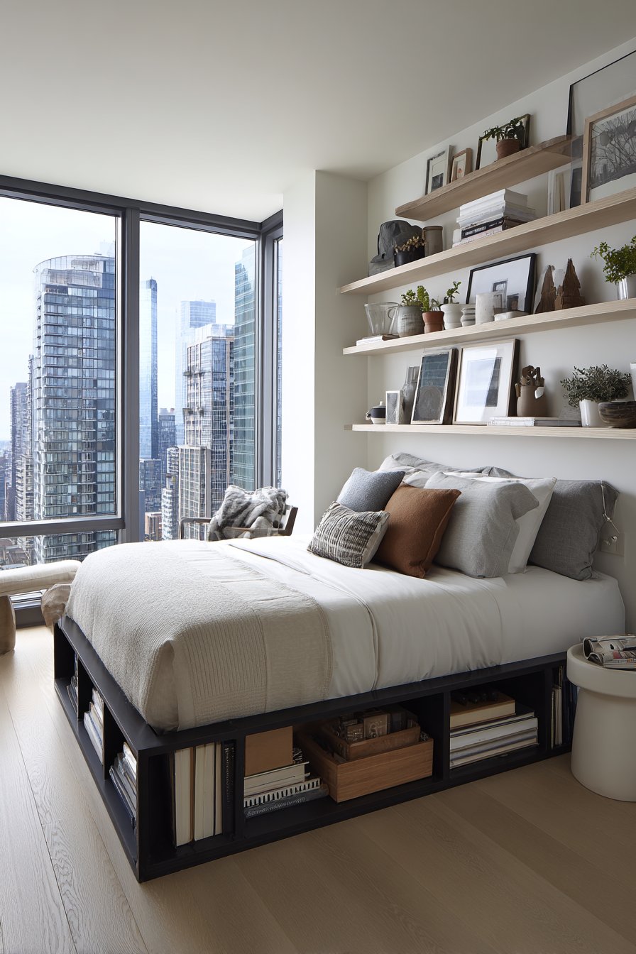 Compact Urban Bedroom with Smart Storage