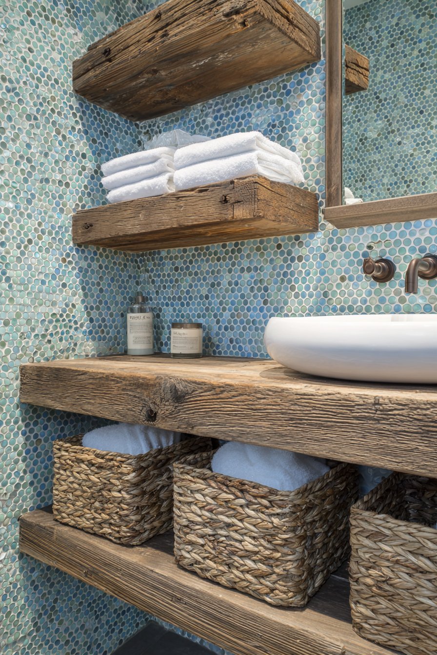 Reclaimed Wood Floating Vanity Charm