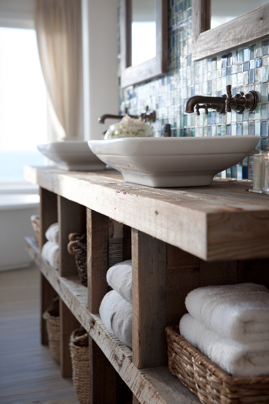 Reclaimed Wood Floating Vanity Charm