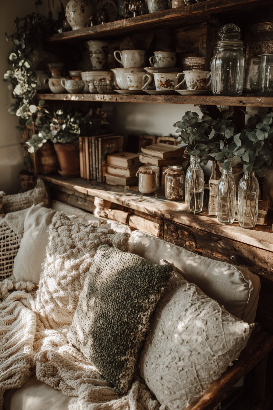 Compact Living with Open Shelving Charm