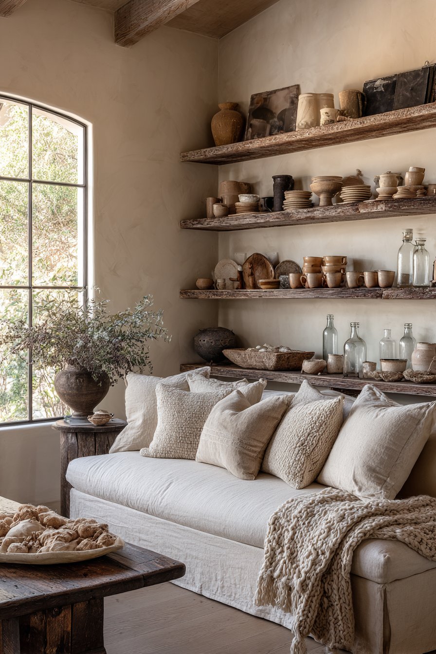 Compact Living with Open Shelving Charm