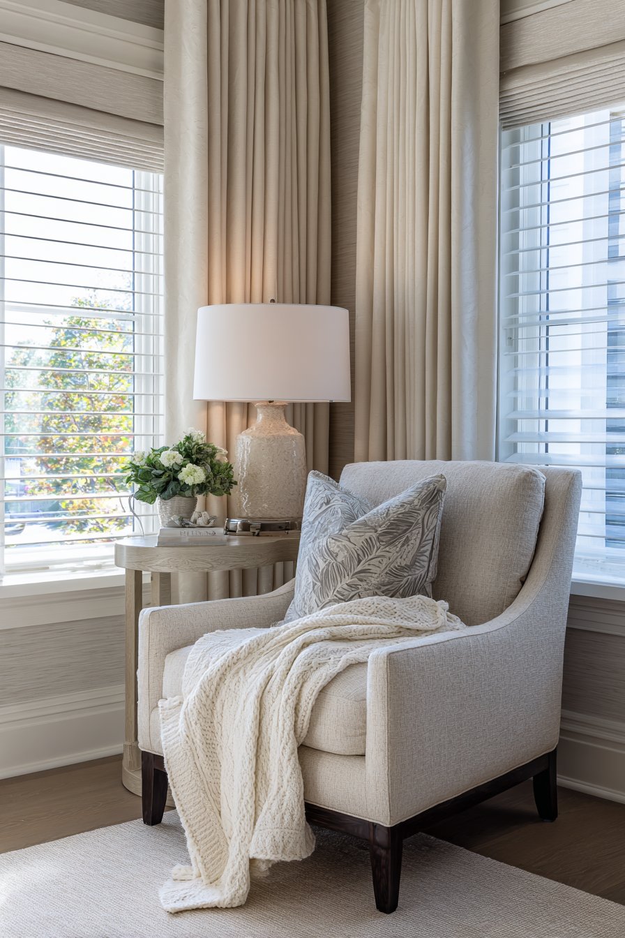  Intimate Cream Reading Nook