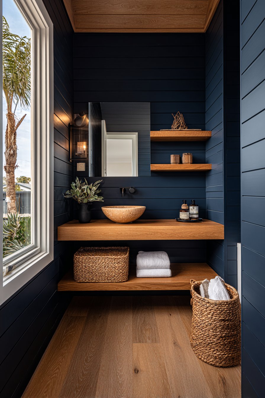  Coastal-Inspired Navy Shiplap Charm
