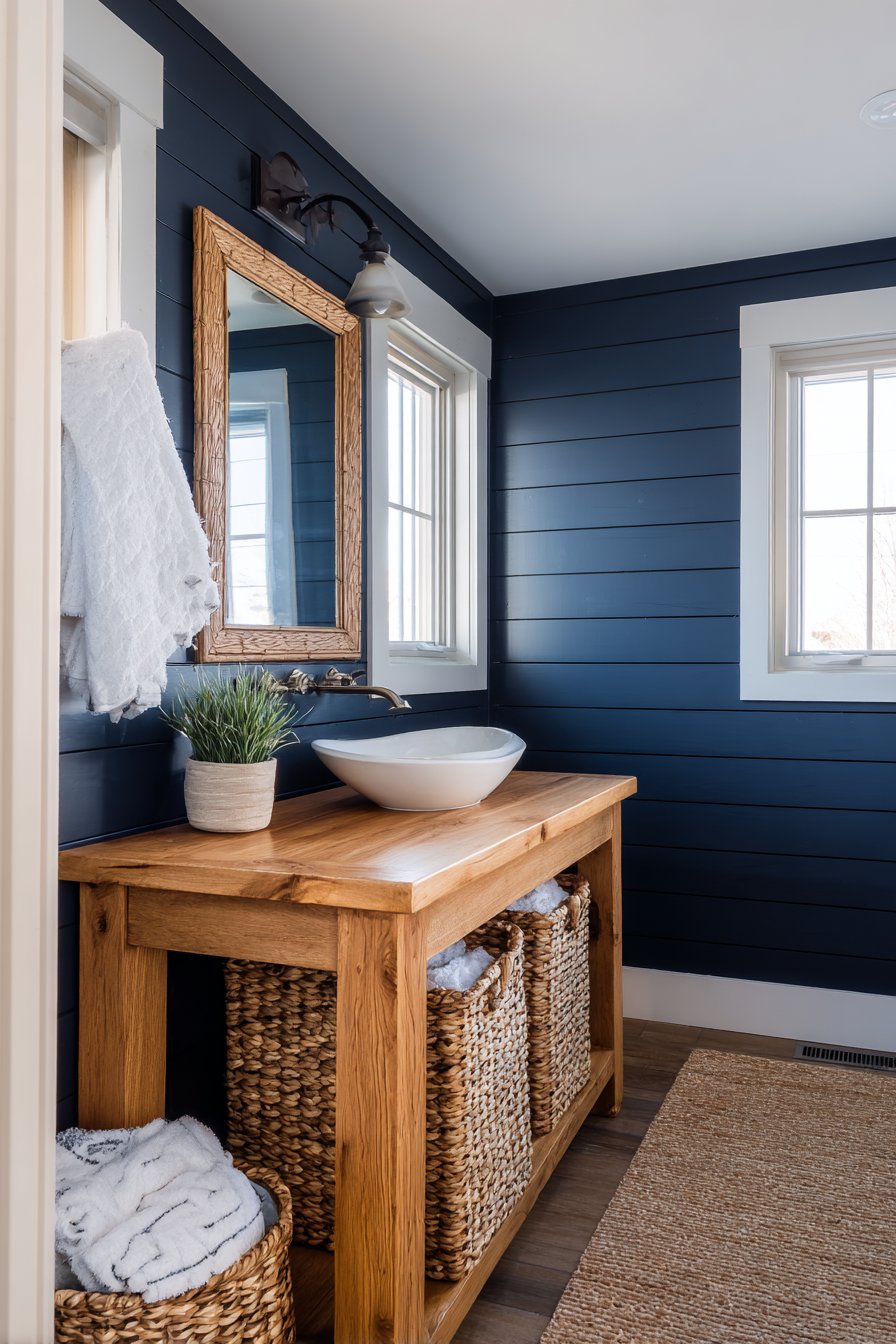  Coastal-Inspired Navy Shiplap Charm