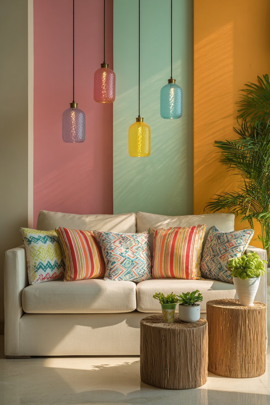 Color-Blocked Walls with Playful Geometric Division