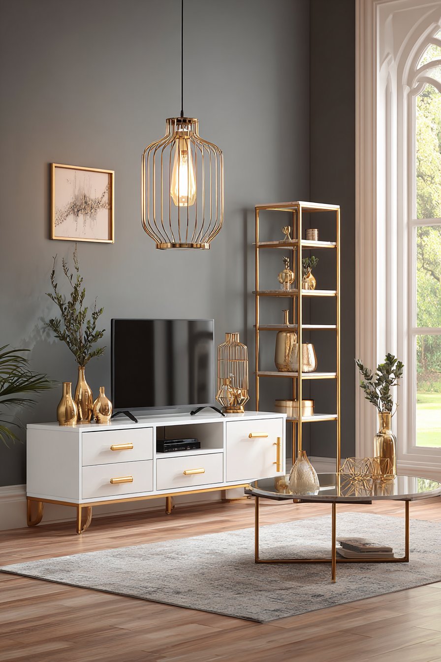 Modern Minimalist Gold Accents