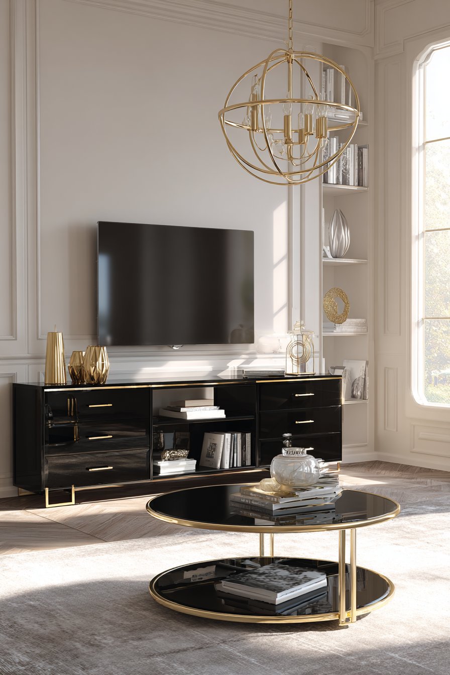 Modern Minimalist Gold Accents