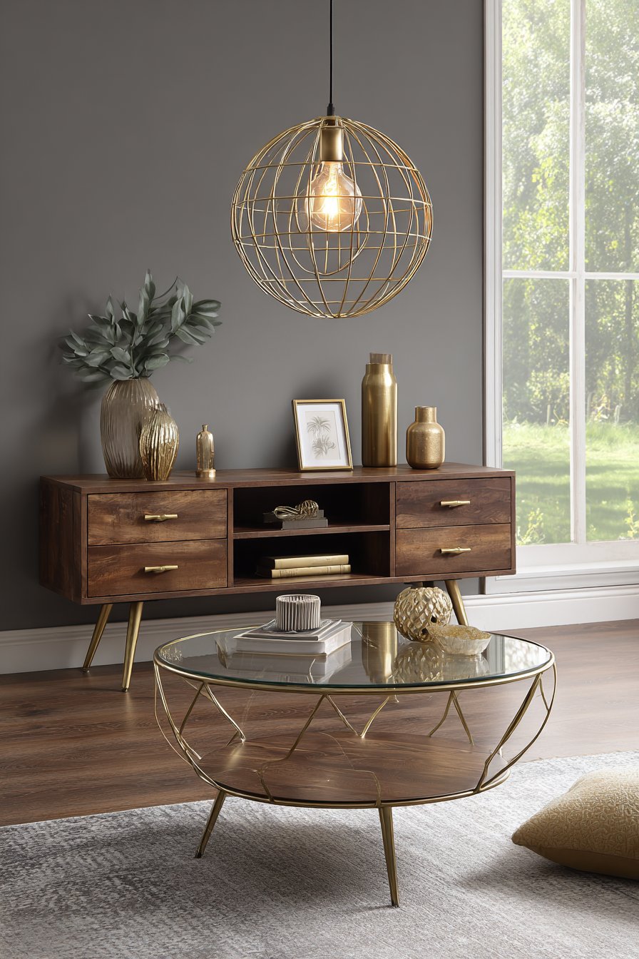 Modern Minimalist Gold Accents