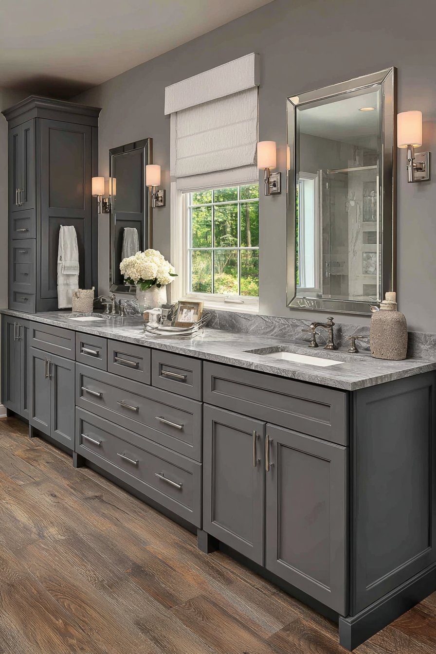 Timeless Transitional Double Vanity Design