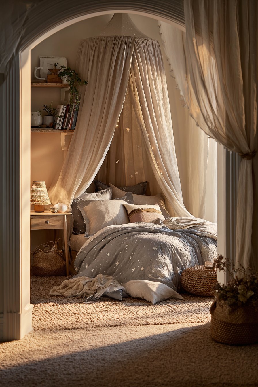 Cozy Canopy Bed Retreat for Peaceful Sleep