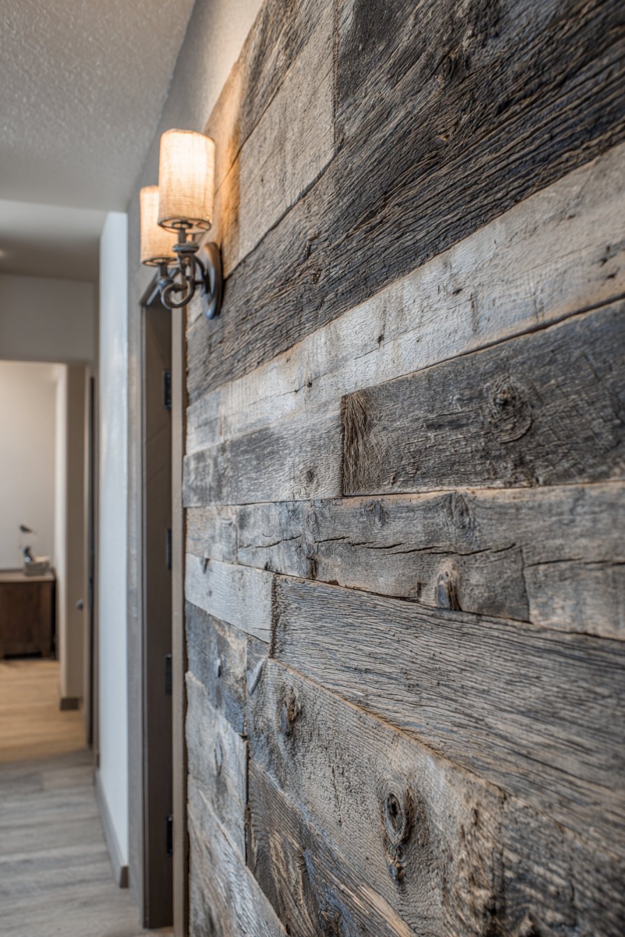 Rustic Reclaimed Wood Accent Wall