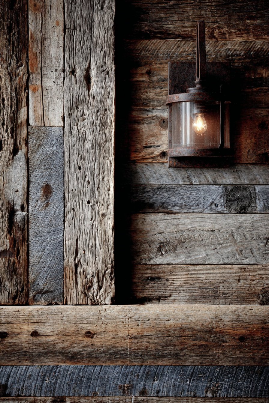 Rustic Reclaimed Wood Accent Wall